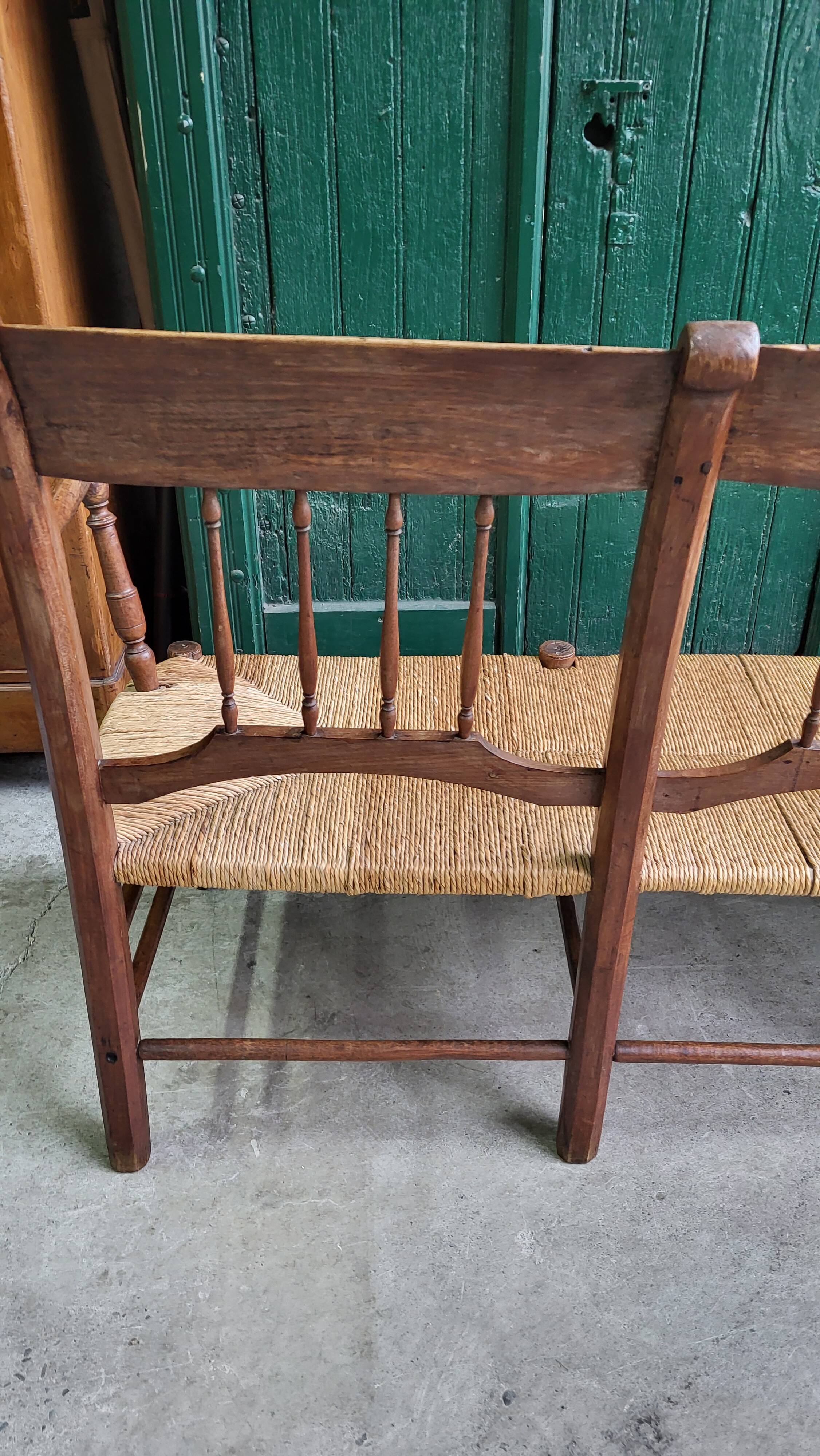 THREE-SEATER STRAW BANQUETTE PROVENCAL RADASSIER