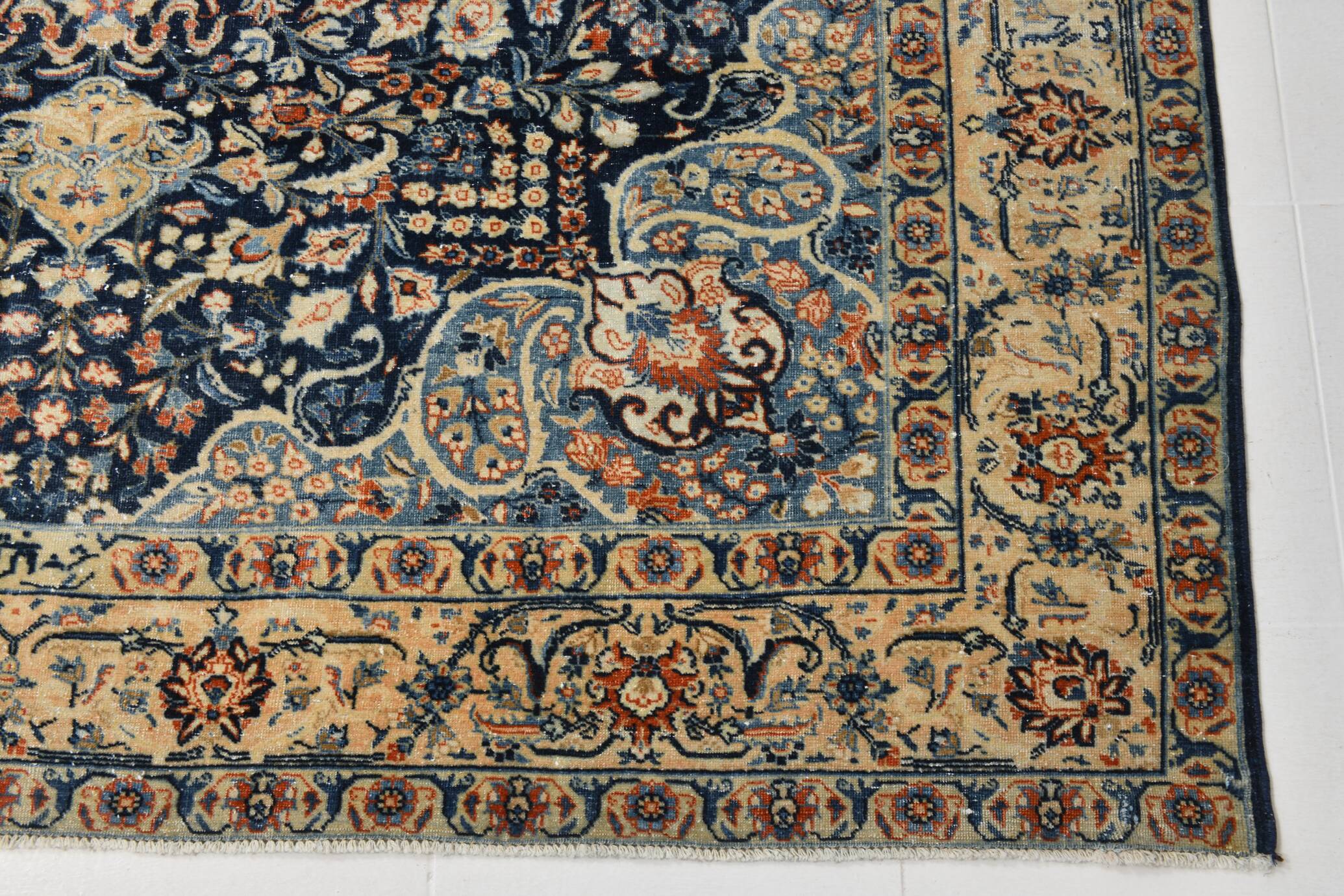 8x10 Oversize Navy Blue Persian Rug, 227x313Cm