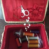 Woven straw sewing box