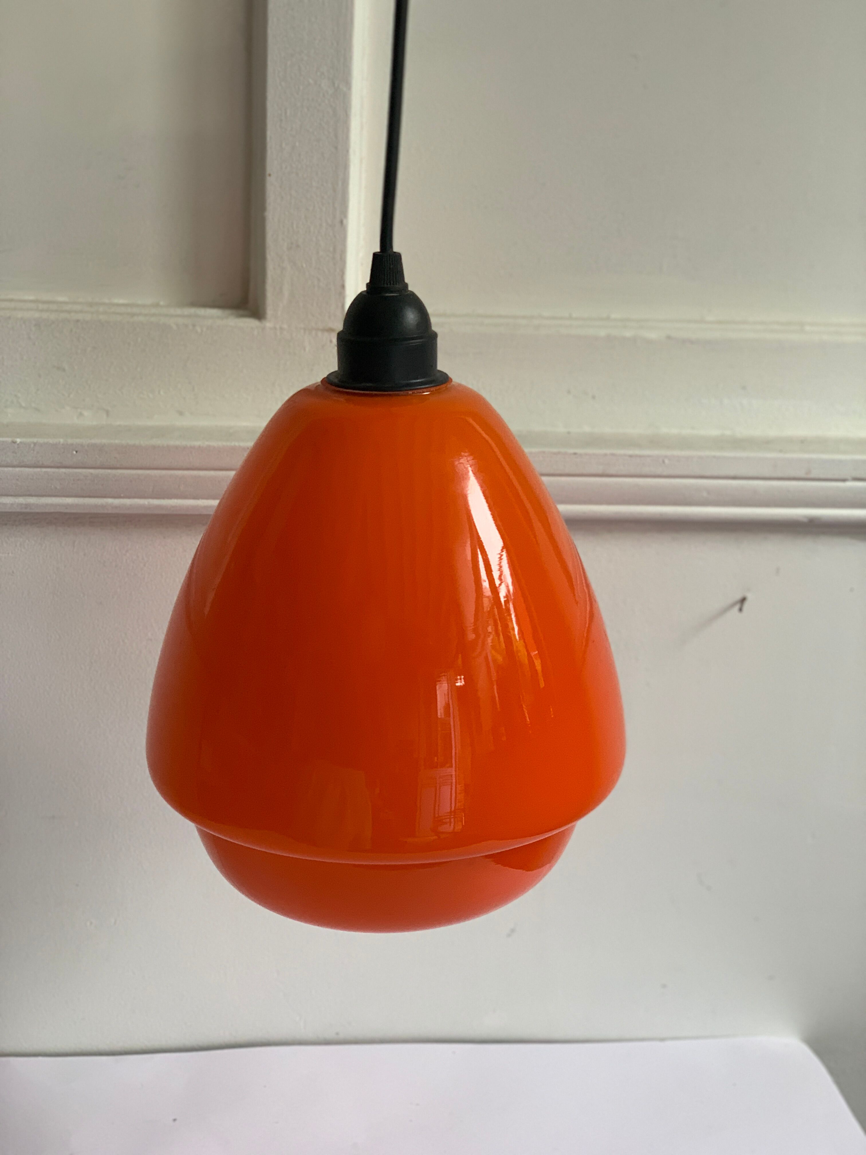 Vintage orange pendant lamp