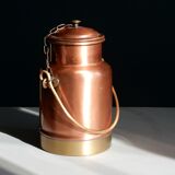 Copper and brass milk pot