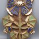 Enameled stoneware wall plaque - the argonauts - vallauris design circa 1950 1960