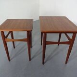Danish Teak Nesting Tables, 1960s, Set of 2