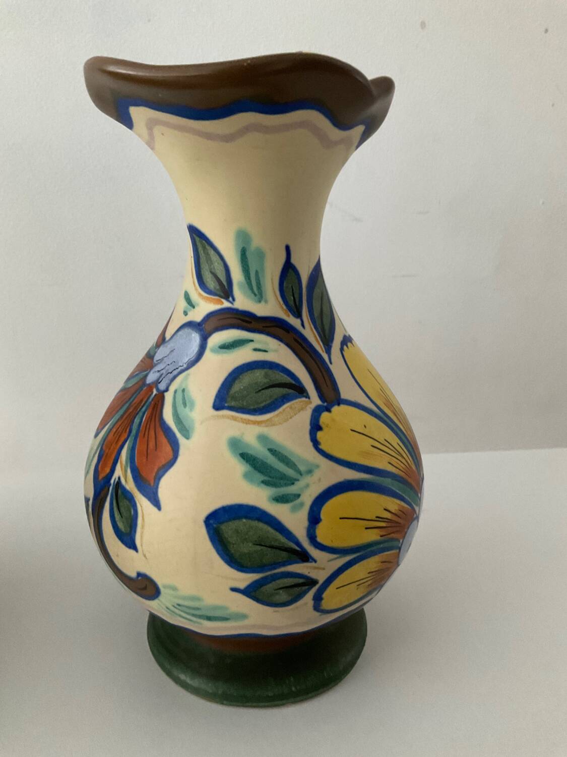 Duo of Gouda Holland ceramic vases from the 50s