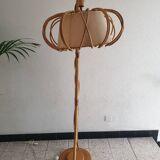 Bamboo floor lamp by Louis Sognot 60's