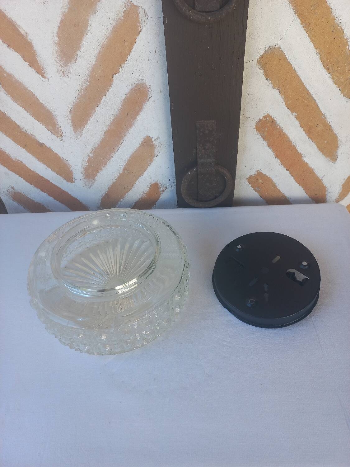 Vintage glass ceiling light