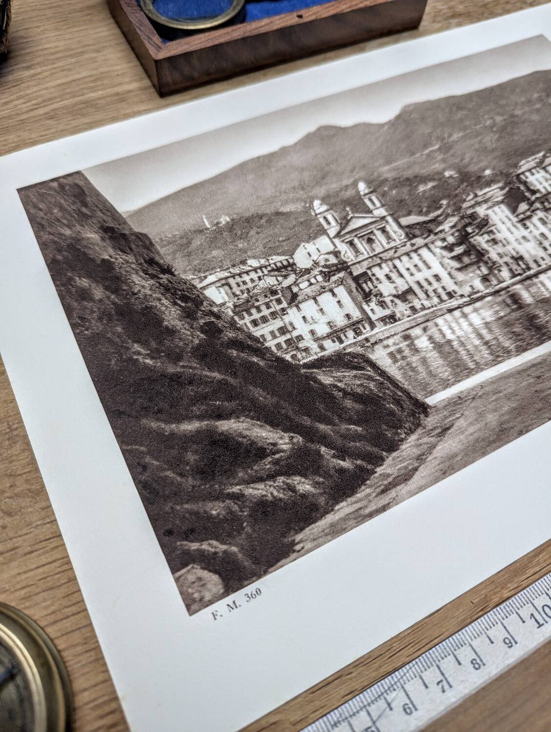 Bastia, vintage Corsica, photo plate printed in 1935.