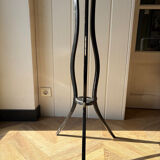 Napoleon III Empire period stool in blackened wood.