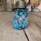 Vase style La Roue Vallauris – vintage turquoise ceramic