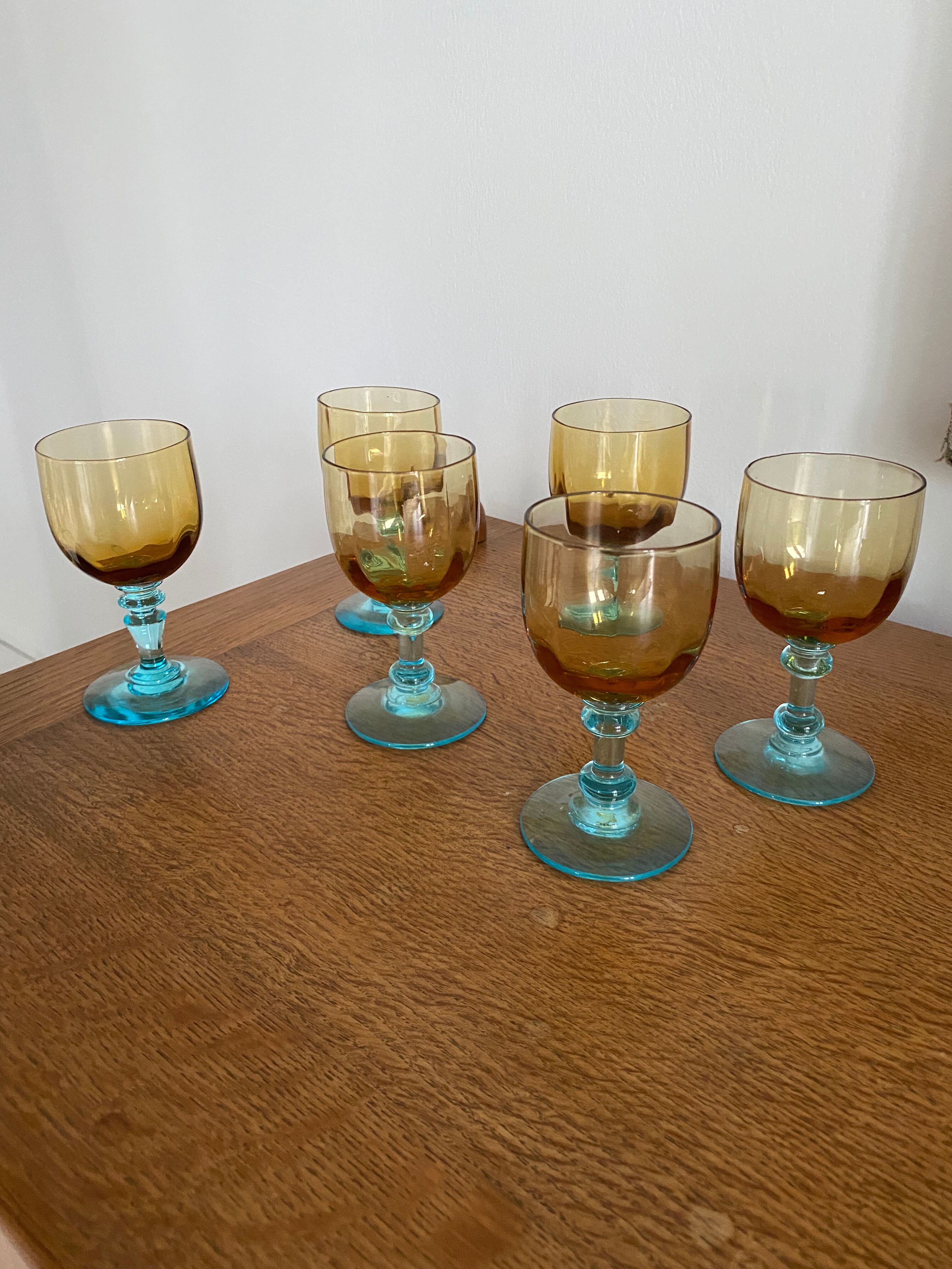 6 crystal glasses of Portieux