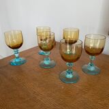 6 crystal glasses of Portieux