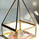 Vide-poche verre et laiton vintage