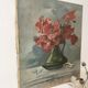 Peinture ancienne bouquet de coquelicots , toile sur chassis fleurs