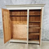 Armoire penderie ancienne armoire murale française XXL gris 230x212 cm