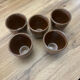 Set of 5 handcrafted ceramic cups –