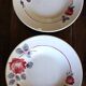 6 mismatched pink deep plates Digoin Badonviller Art Deco