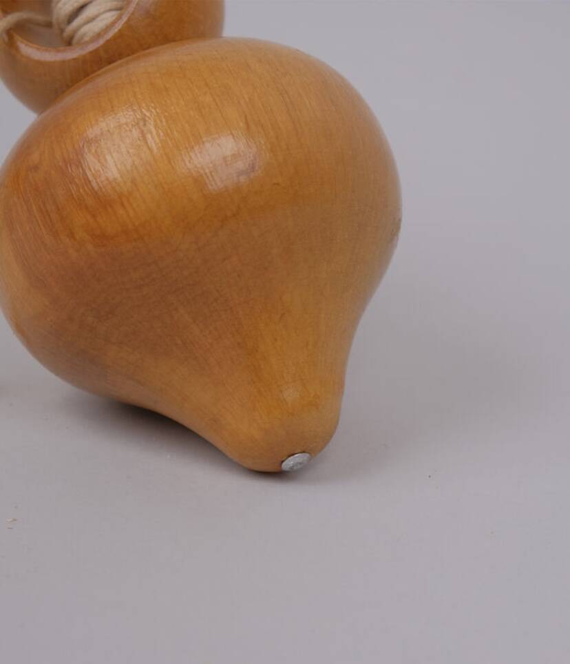 Vintage wooden spinning top