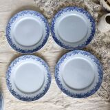 10 antique U&C Sarreguemines dinner plates - Mimosa model