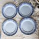 10 antique U&C Sarreguemines dinner plates - Mimosa model