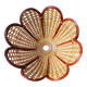 Vintage rattan flower pendant light.