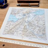 Printed in 1844, the surroundings of Interlaken, Switzerland.