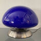 Vintage blue opaline mushroom lamp from the 1980s.