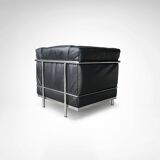 LC2 armchair and ottoman by Le Corbusier et al. for Cassina 1990s