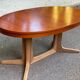 Scandinavian oval extendable table Baumann teak 240cm 1980