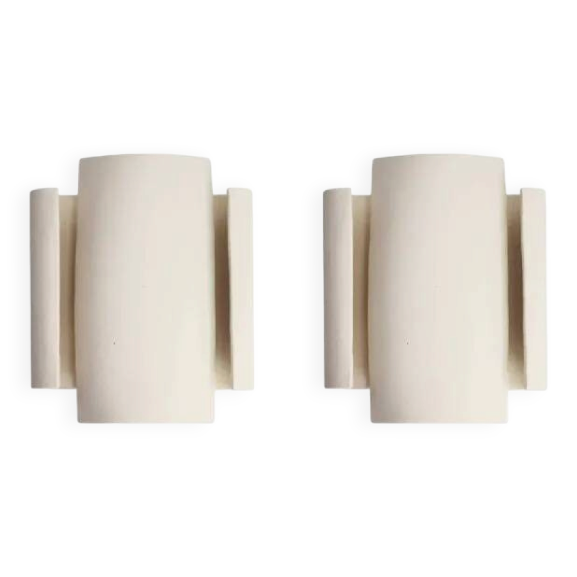 Set of two white TILE wall lights.