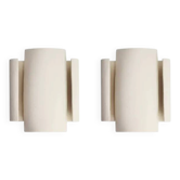 Set of two white TILE wall lights.