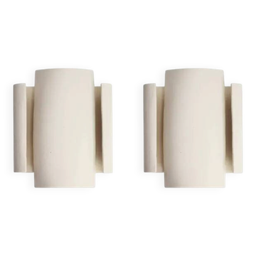 Lot de deux appliques TILE blanches