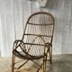 Grand fauteuil en rotin vintage