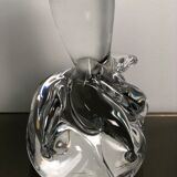 Presse papier oiseau sculpté en cristal DAUM
