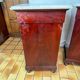 Pair of Napoleon III bedside tables in mahogany and marble