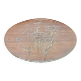 Large Finnish Glass Plate from the Mid-Century by Kaija Aarikka for Humppila