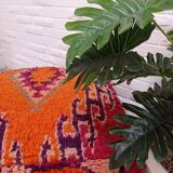 Handmade Berber pouf in wool 60 X 60 X 20 CM