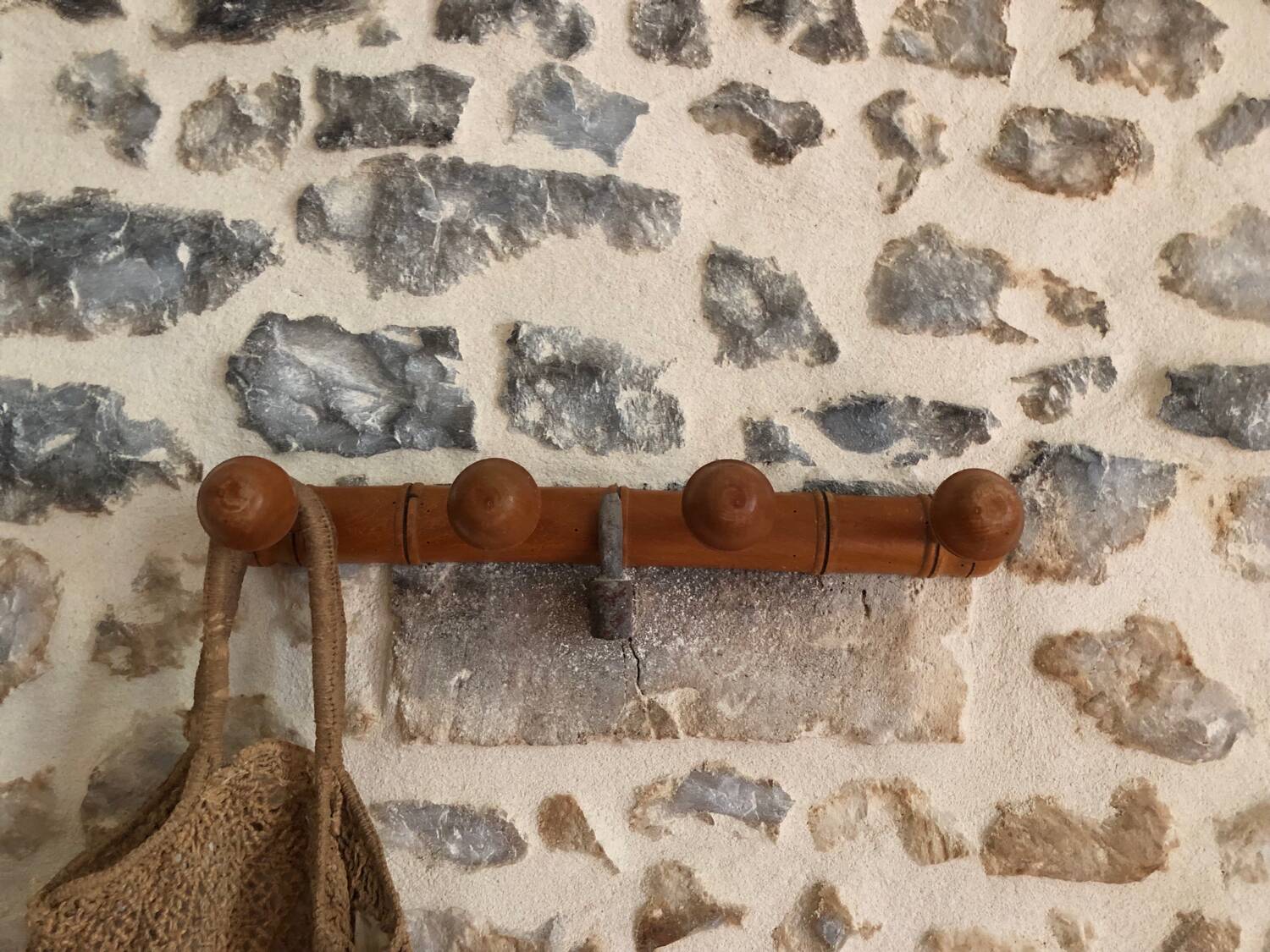 Antique wooden coat hook