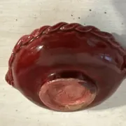 Small red ceramic catchall signed Bily – 1950s