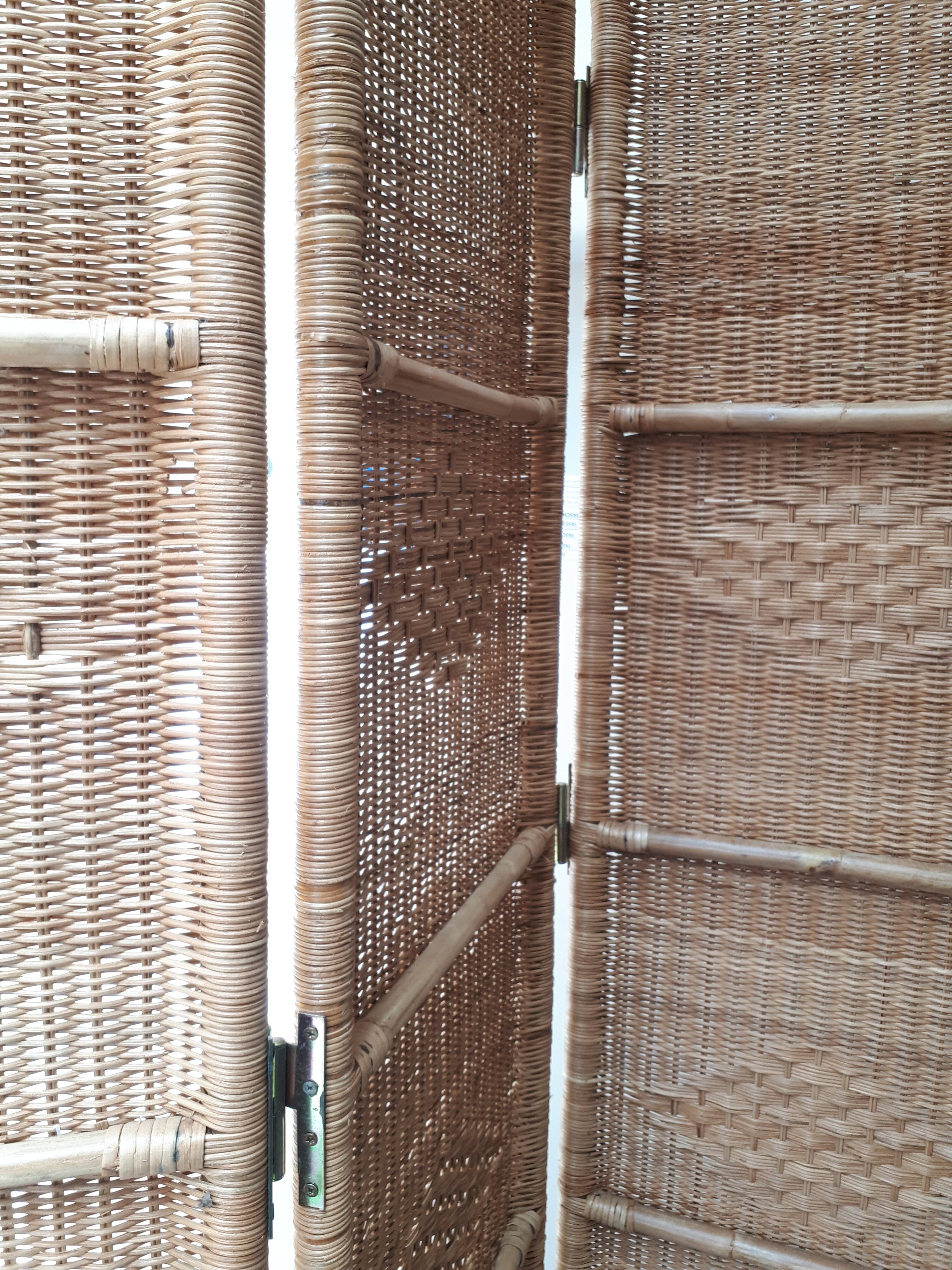 Rattan screen