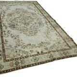 Hand-knotted vintage oriental 1980s 182 cm x 309 cm grey rug