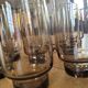 10 verres à eau en verre fumé BP