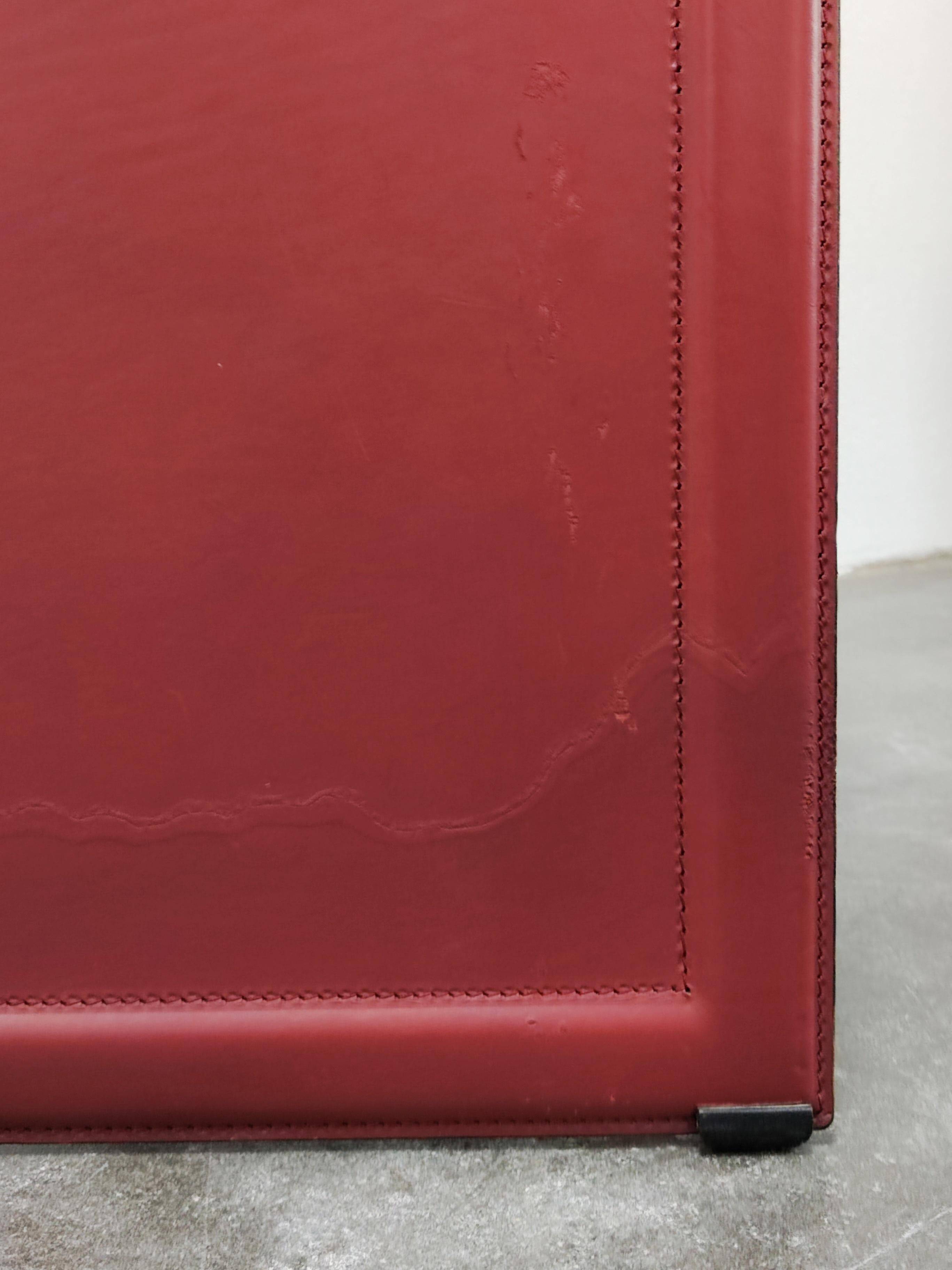 Chaises en cuir par Tito Agnoli pour Matteo Grassi, Modèle Korium, 1979