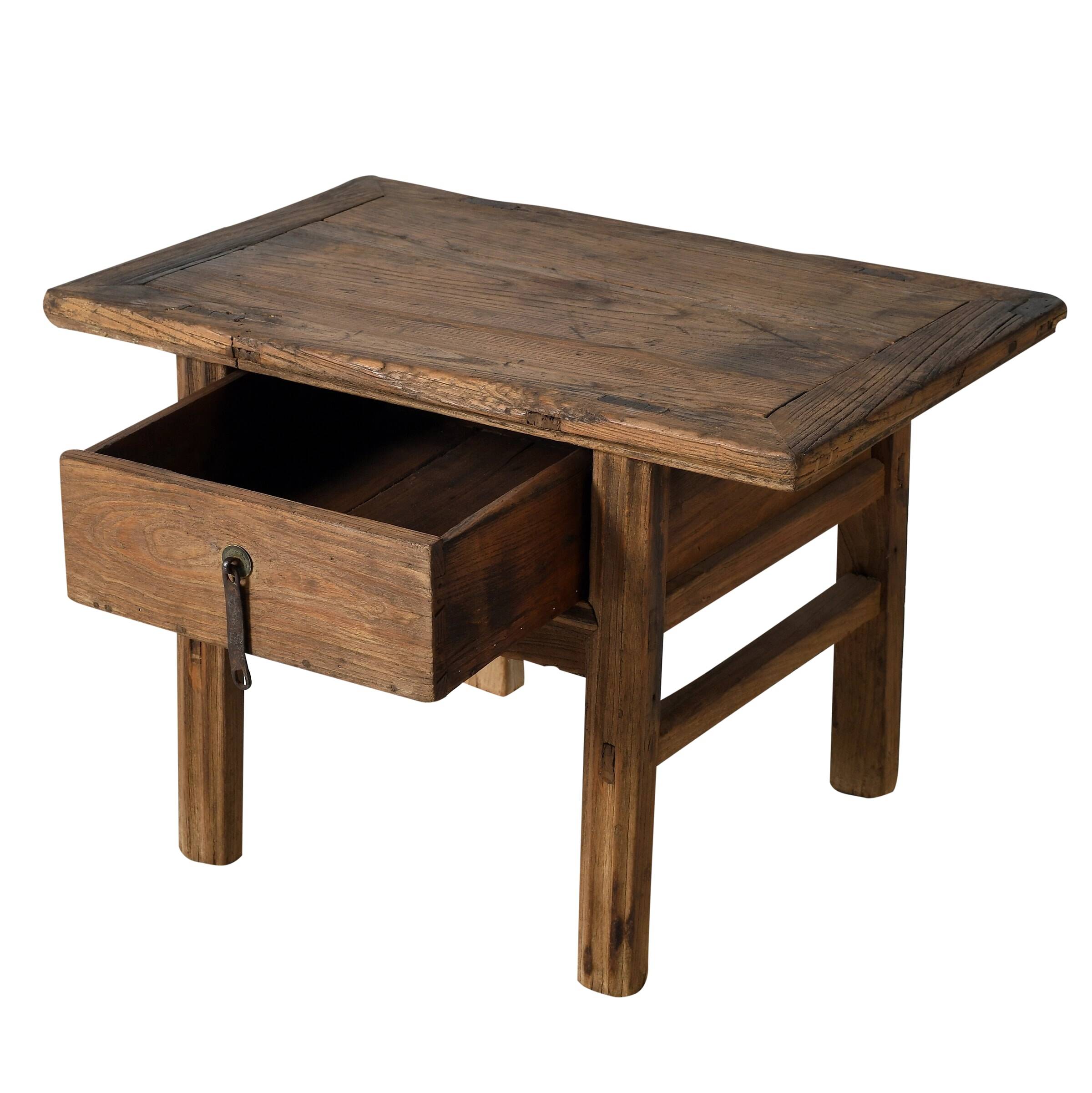 Haibei - Chinese bedside table in ancient elm no. 1