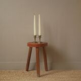 Pair of antique brass candlesticks Scandinavian country decoration gold metal candelabra candlesticks