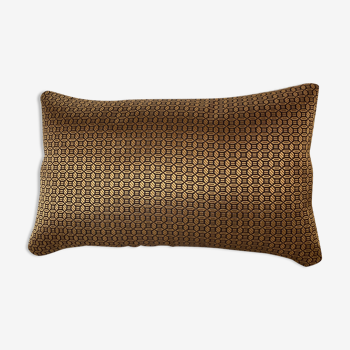 Black gold cushion art deco pattern