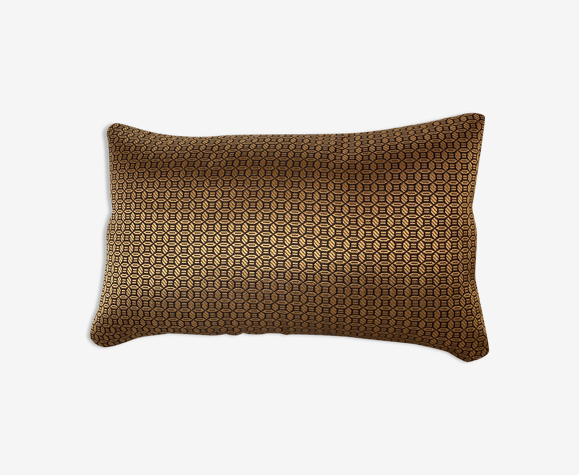 Coussin doré noir motif art déco