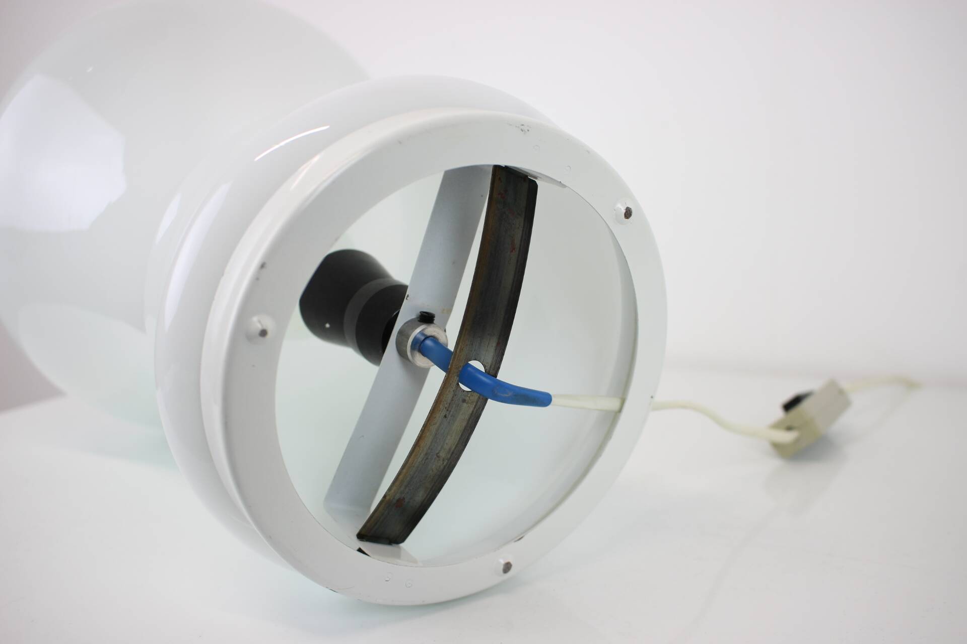 All Glass Table Lamp by Valasske Mezirici, 1960s, Czechoslovakia