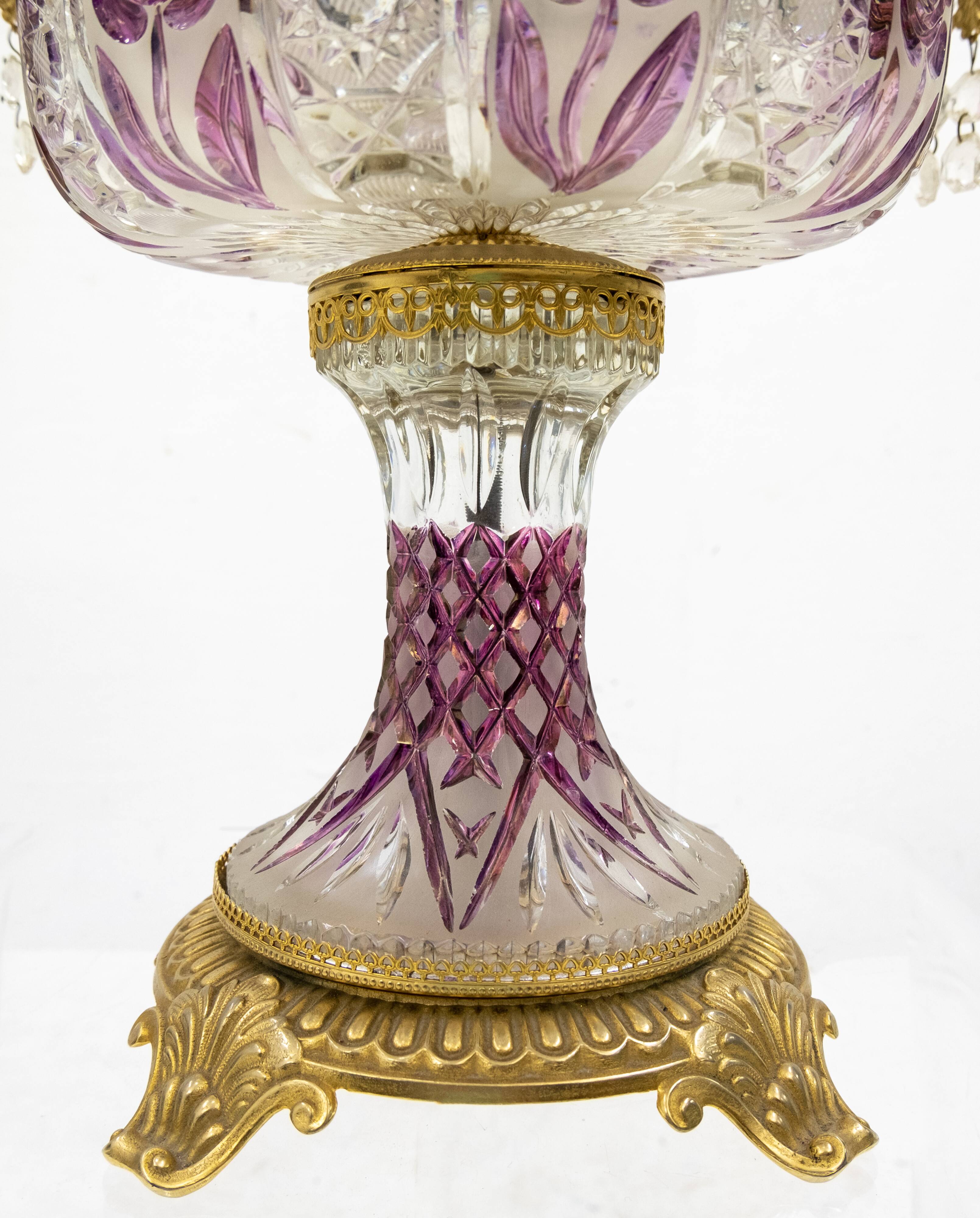 Cre Art Chrystal Table Lamp, Italy, 1970s