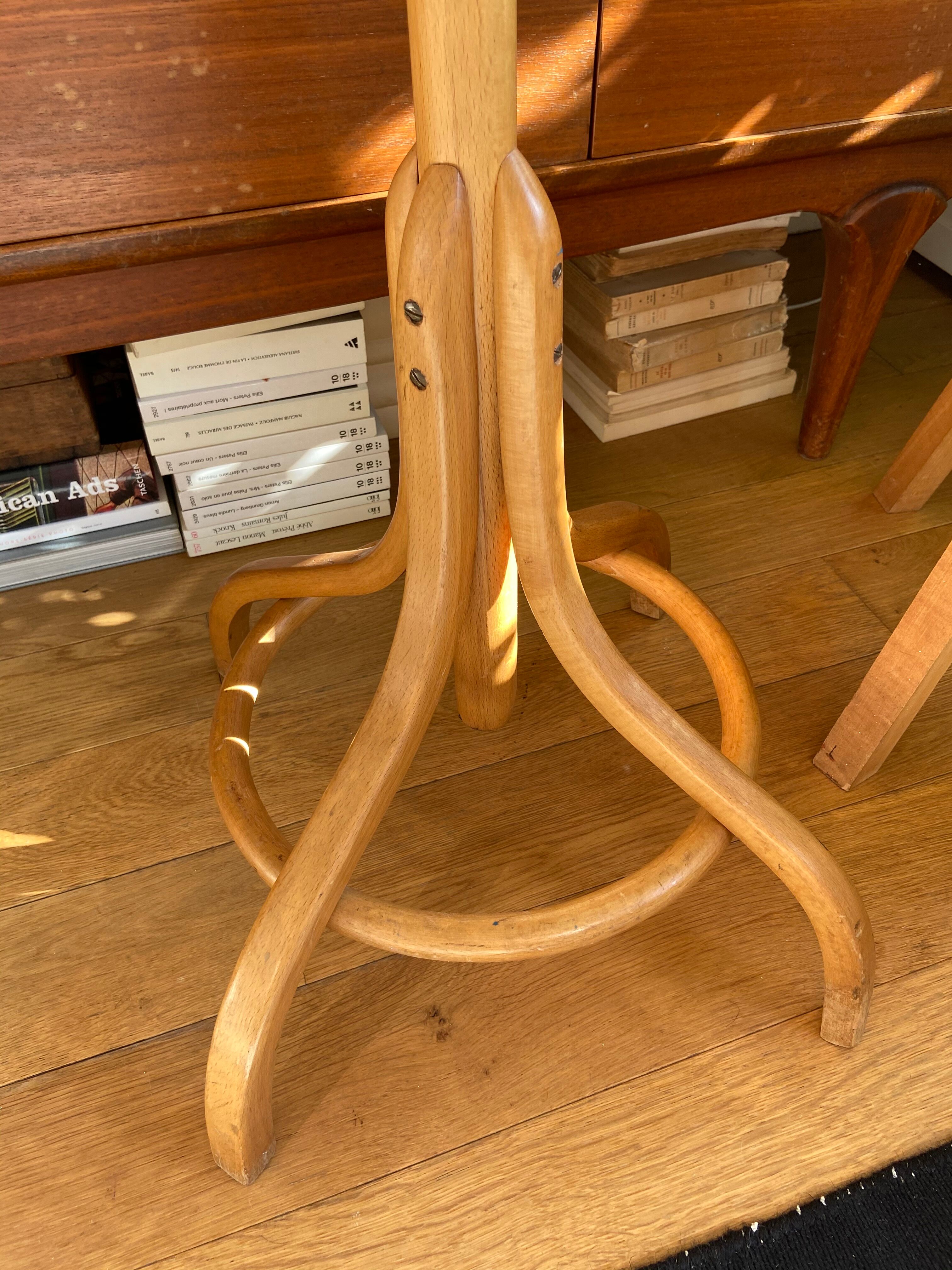 Light wooden parrot coat holder 6 patères