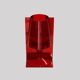 Red plastic Kartell table lamp - model Take - design by Ferruccio Laviani